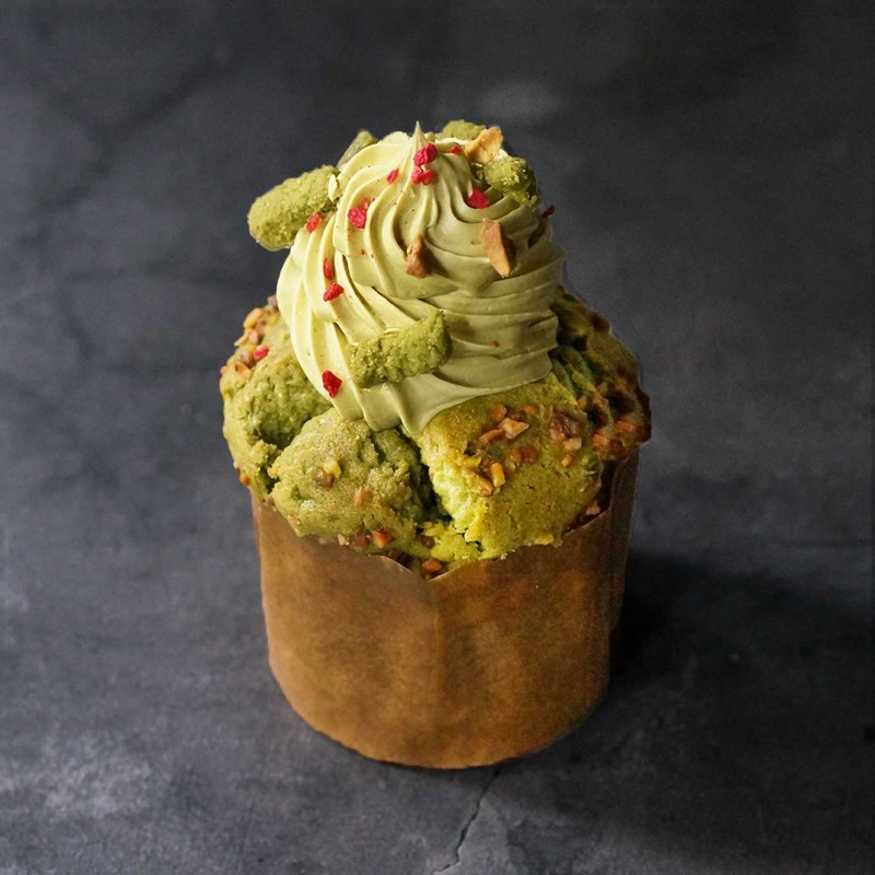 マフィン　抹茶ピスタチオチェリー